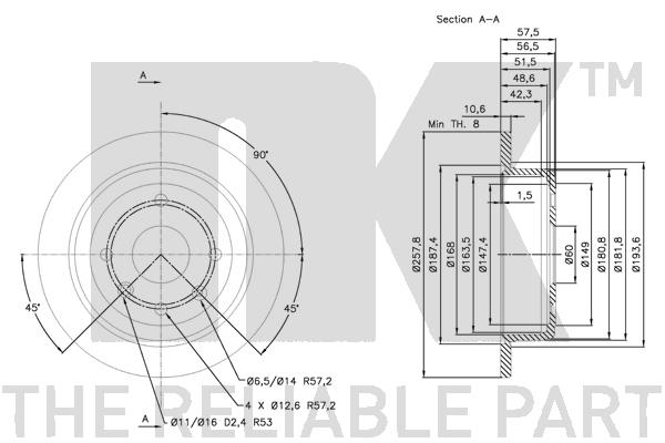 NK 205011 - Тормозные диски