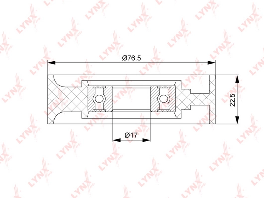 LYNXAUTO PB-5171 - Натяжной ролик