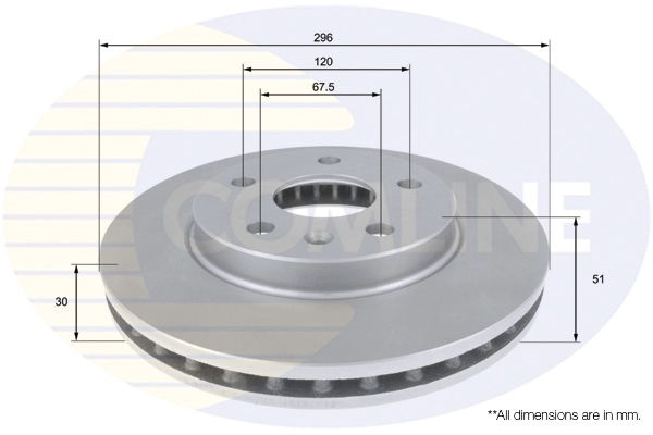 COMLINE ADC1143V - Тормозной диск Comline