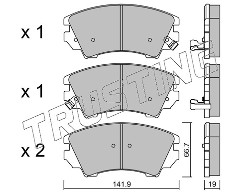 TRUSTING 859.0 - Тормозные колодки 