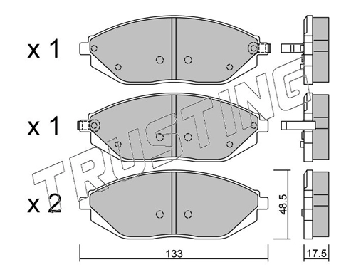 TRUSTING 925.0 - Тормозные колодки 