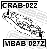 FEBEST CRAB-022 - Сайлентблок