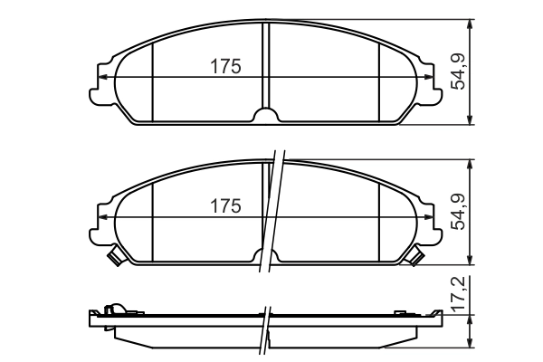 BOSCH 0 986 494 483 - Тормозные колодки 