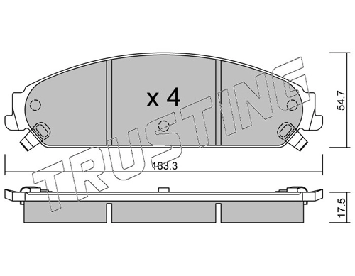 TRUSTING 733.0 - Тормозные колодки 