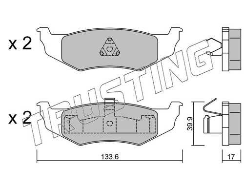 TRUSTING 538.0 - Тормозные колодки 