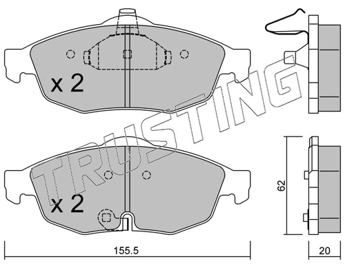TRUSTING 731.0 - Тормозные колодки 