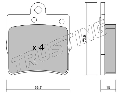 TRUSTING 352.0 - Тормозные колодки 