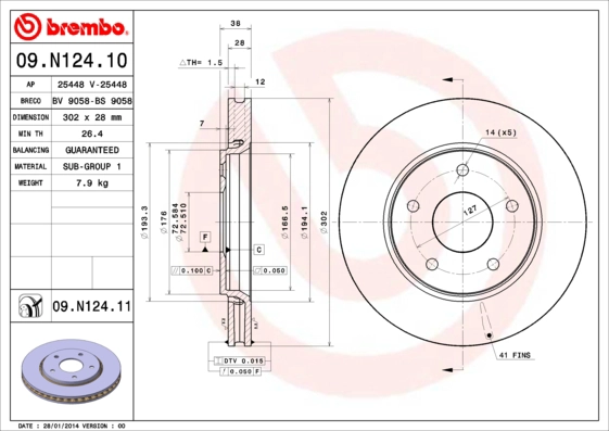 Тормозной диск PRIME LINE - UV Coated