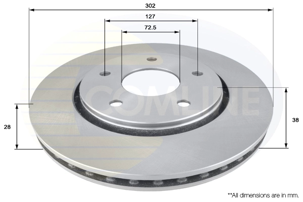 COMLINE ADC2324V - Тормозной диск Comline
