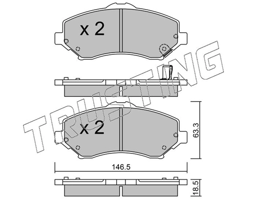 TRUSTING 879.1 - Тормозные колодки 