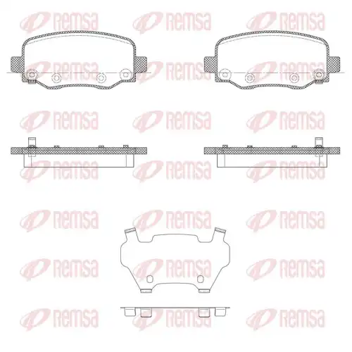 REMSA 157805 - Колодки тормозные дисковые, комплект
