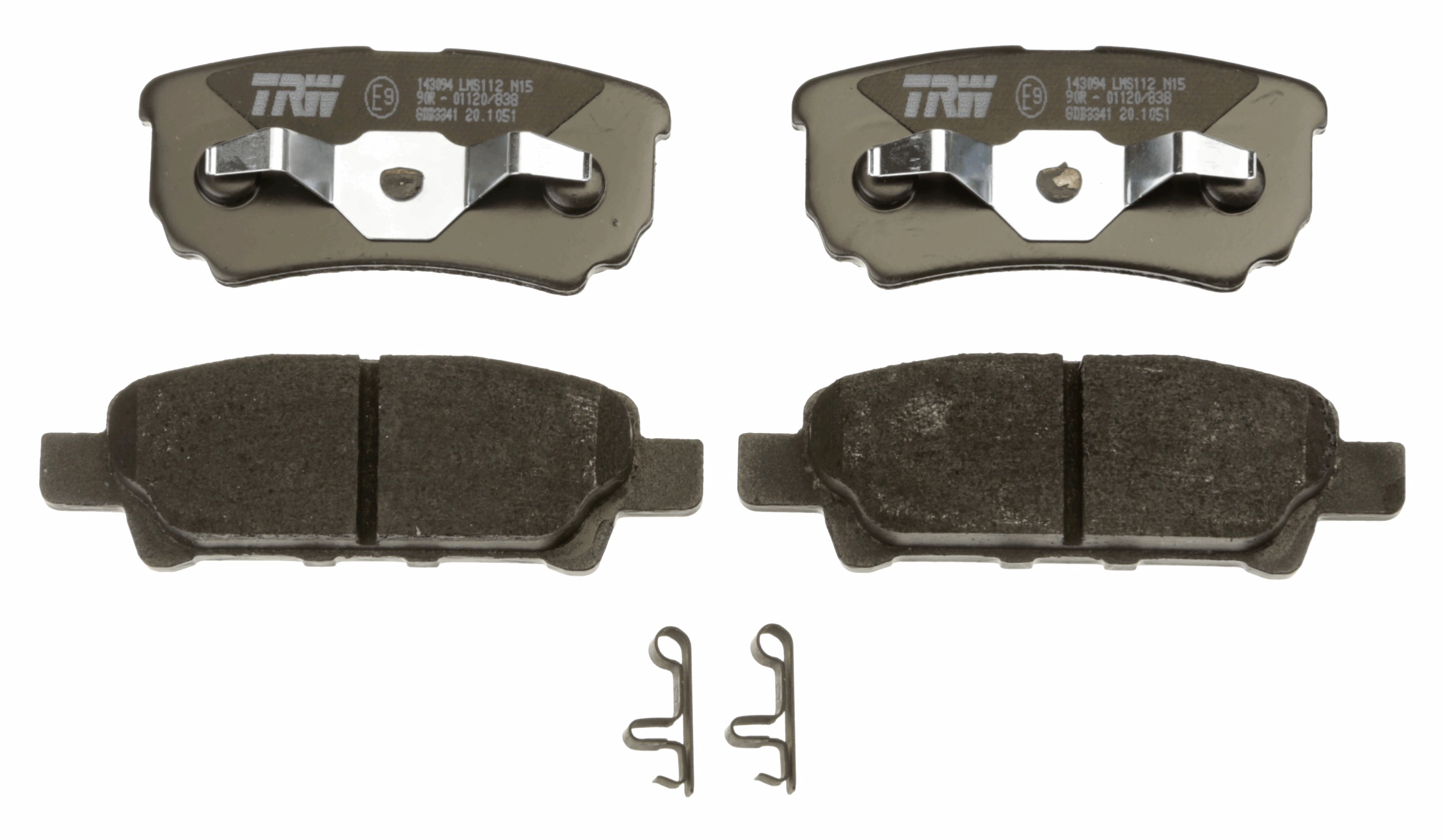 TRW GDB3341 - Комплект тормозных колодок, дисковый тормоз COTEC