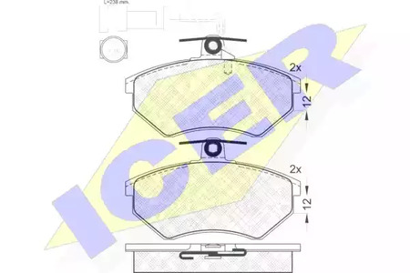 ICER 180987 - Тормозные колодки 