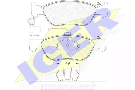 ICER 181282 - Тормозные колодки 
