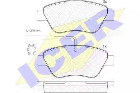 ICER 181444 - Тормозные колодки 