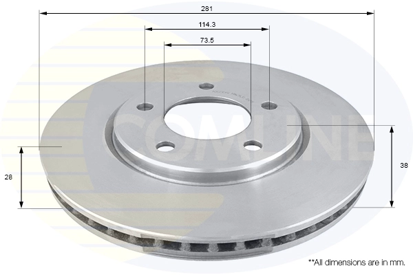 COMLINE ADC2304V - Тормозной диск Comline