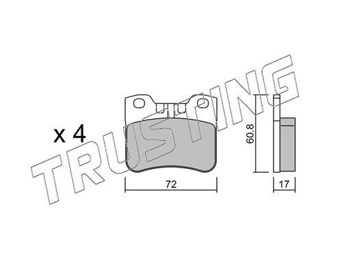 TRUSTING 062.2 - Тормозные колодки 
