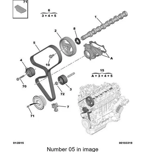 PSA 1608745980 - ремень ГРМ! 141x254H\ Citroen C3/C4/C5/DS3/DS4/Berlingo 1.6HDI 08>