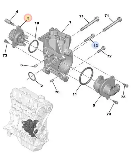 PSA 1609417080 - помпа