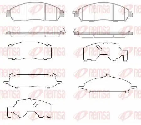 REMSA 161224 - Колодки тормозные дисковые, комплект
