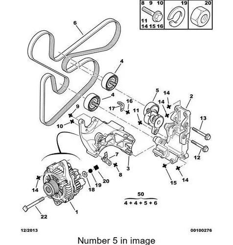 PSA 1614201280 - 1614201280 НАТЯЖ РОЛИК ДИН