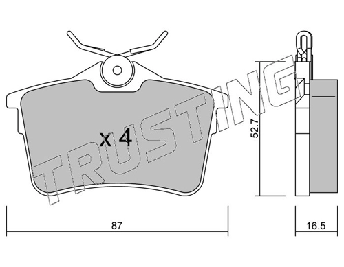 TRUSTING 832.0 - Тормозные колодки 