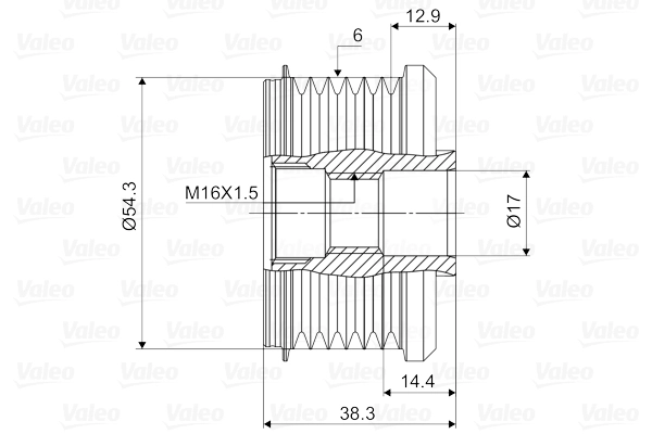 VALEO 588002 - Механизм свободного хода генератора VALEO NEW SPARE PART