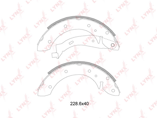 LYNXAUTO BS-2200 - Барабанные колодки