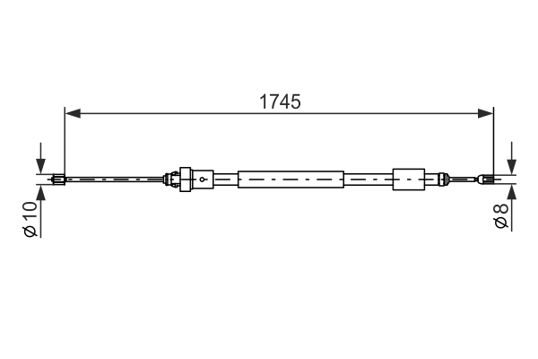 BOSCH 1 987 477 576 - Трос ручника