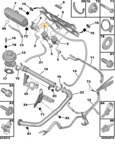 PSA 1628lq - клапан рециркуляции