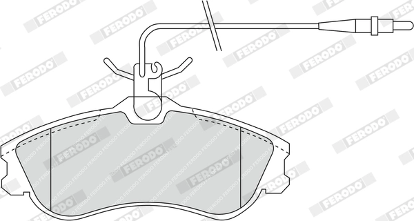 FERODO FDB1112 - Комплект тормозных колодок, дисковый тормоз PREMIER ECO FRICTION