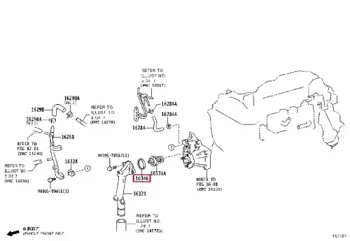 TOYOTA 1634630010 - прокладка термостат