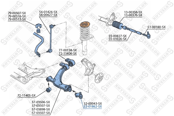 STELLOX 52-01862-SX - Шаровая опора