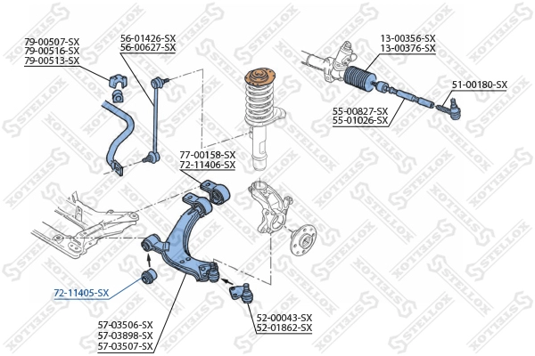 STELLOX 72-11405-SX - Сайлентблок
