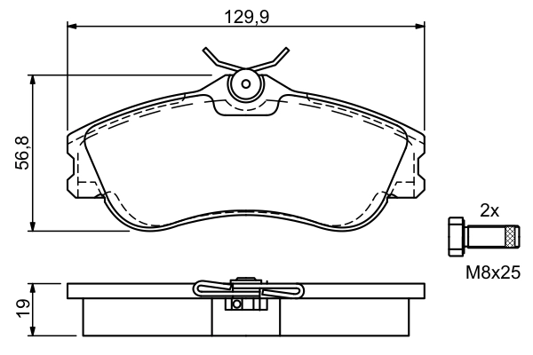 BOSCH 0 986 424 583 - Тормозные колодки 