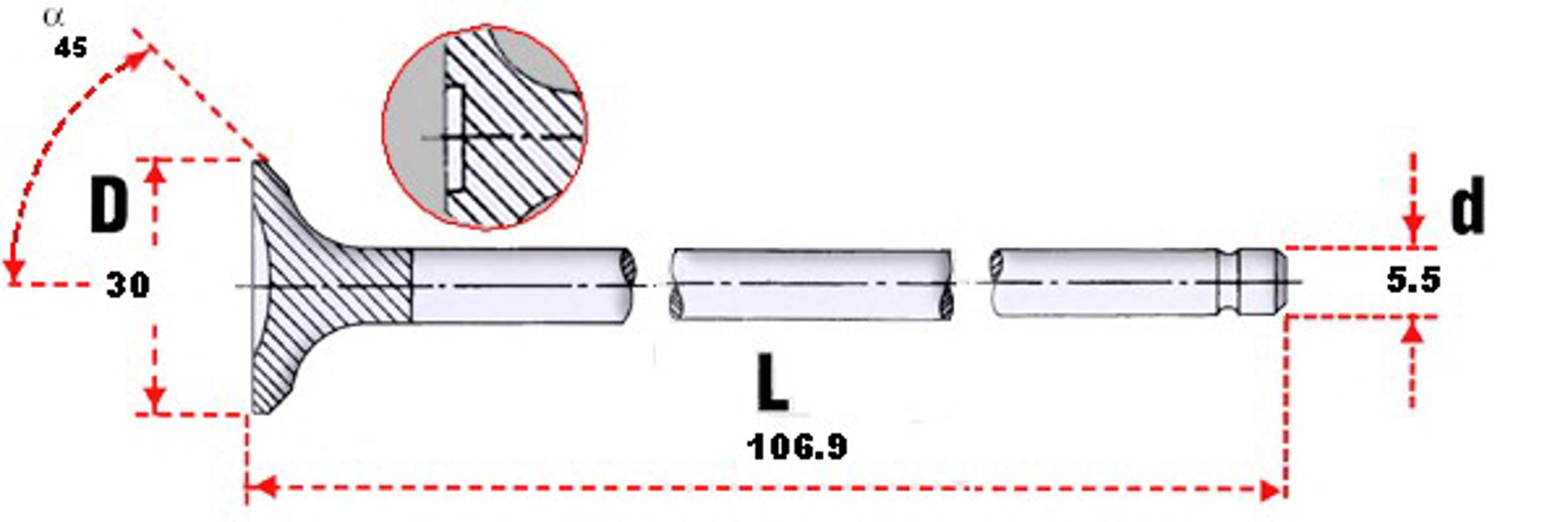 OSVAT 1642bmn - Клапан ГРМ