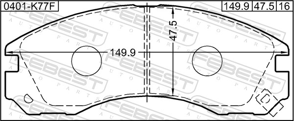 FEBEST 0401-K77F - Тормозные колодки 
