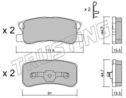 TRUSTING 415.0 - Тормозные колодки 