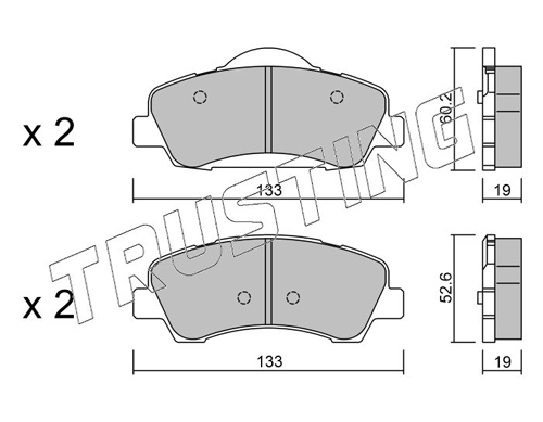 TRUSTING 998.0 - Тормозные колодки 