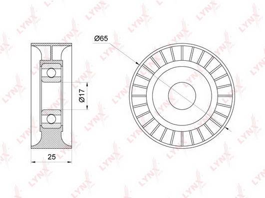 LYNXAUTO PB-5237 - Натяжной ролик