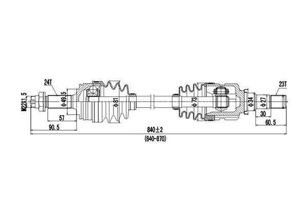 Приводной вал (полуось)