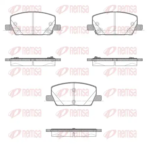 REMSA 167002 - Комплект тормозных колодок, дисковые тормоза