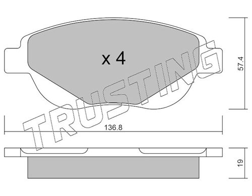 TRUSTING 964.0 - Тормозные колодки 
