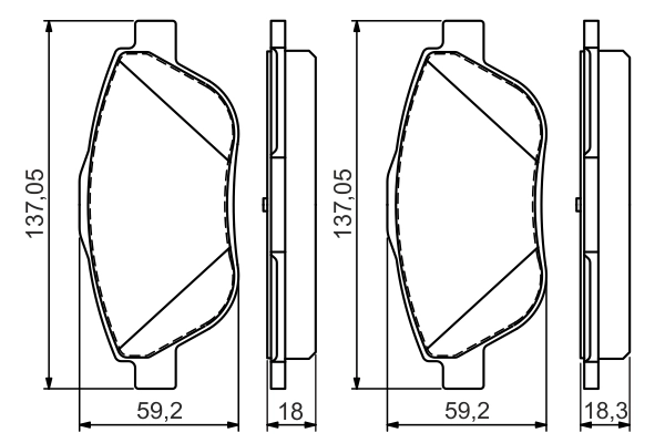 BOSCH 0 986 494 564 - Тормозные колодки 