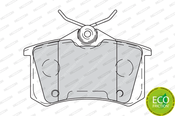 FERODO FDB4260 - Комплект тормозных колодок, дисковый тормоз PREMIER ECO FRICTION