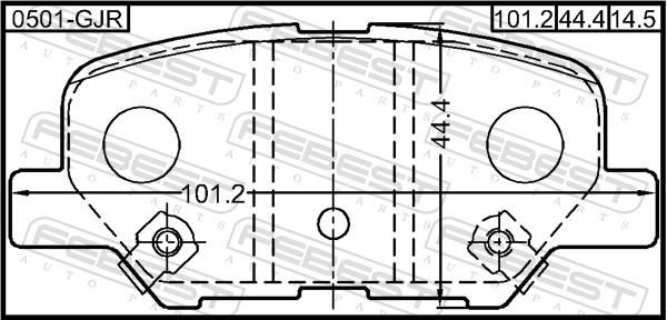 FEBEST 0501-GJR - Тормозные колодки 