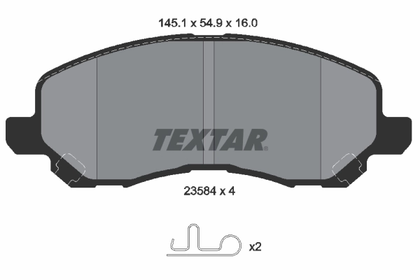 TEXTAR 2358401 - Тормозные колодки 