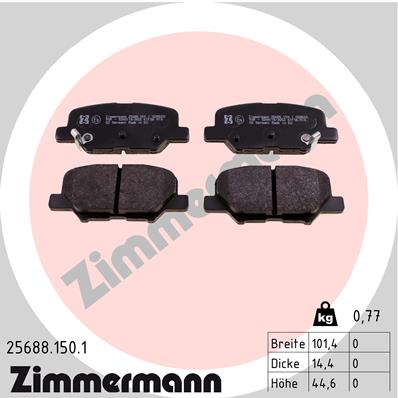 ZIMMERMANN 25688.150.1 - Тормозные колодки 