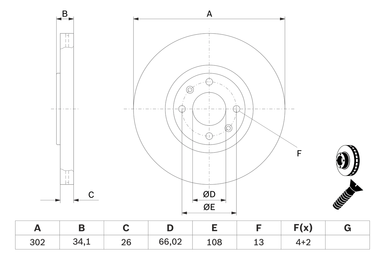 BOSCH 0 986 479 288 - Тормозные диски