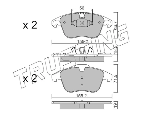 TRUSTING 691.3 - Тормозные колодки 